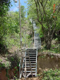 stairs to road